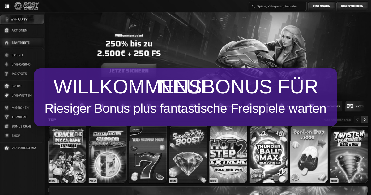 Roby Casino - Offizielle Website für sicheres Spiel in Deutschland